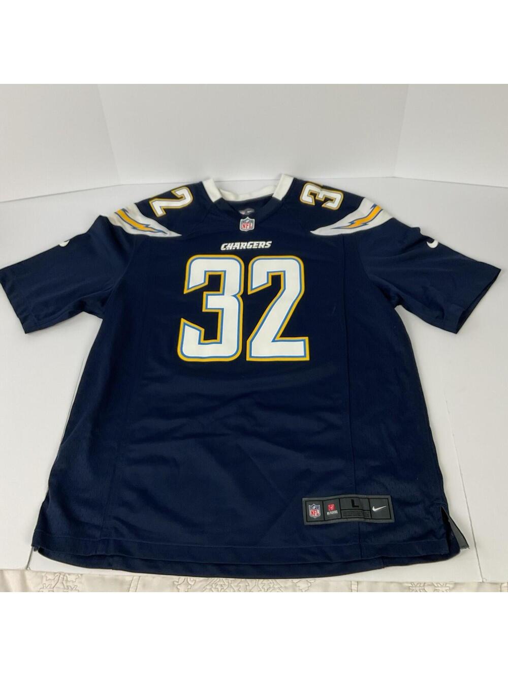 Nike On Field NFL San Diego Chargers #32 Weddle Jersey Stitched Men’s Size Large